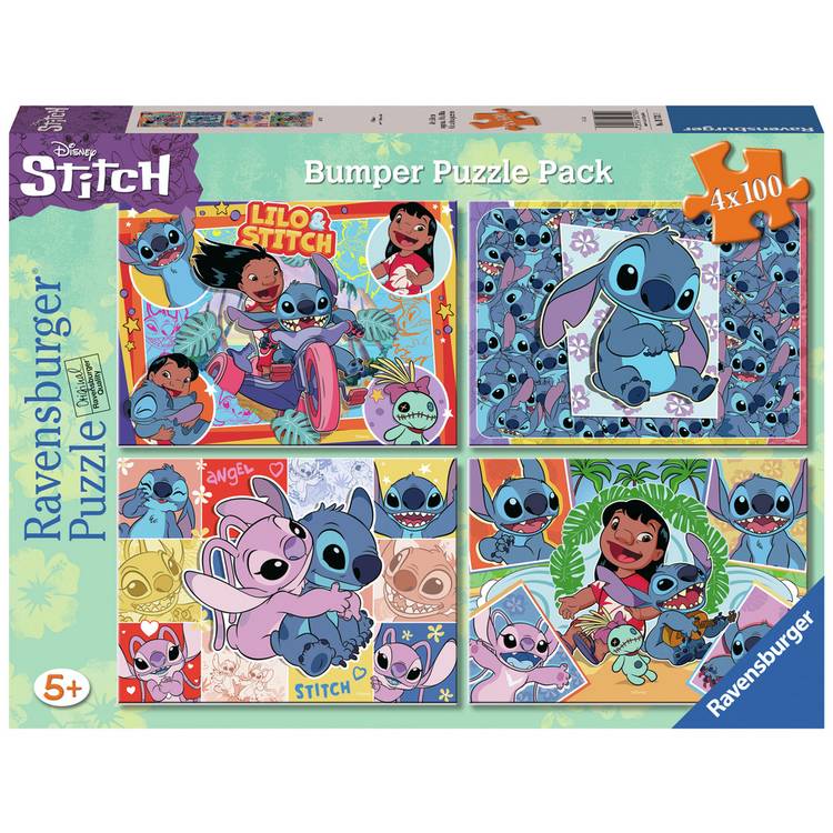Ravensburger Stitch 4x100 piece puzzle bumper pack - British product