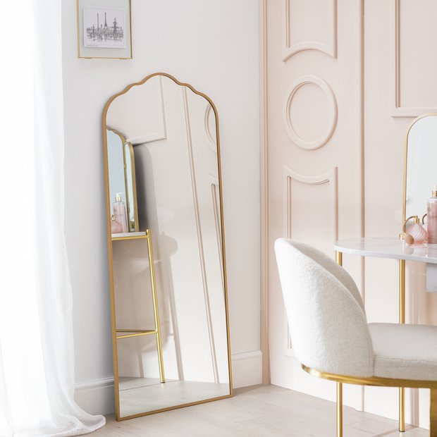 Argos Home gold full-length curved mirror 140x60cm - British product