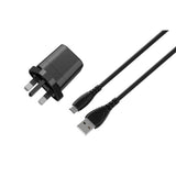 Argos 5W USB-A Mains Charger with Micro USB Cable - Black 1m- Buy online at McGrocer