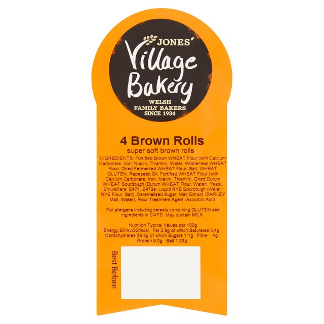 Village Bakery Brown Rolls   4 per pack GOODS M&S