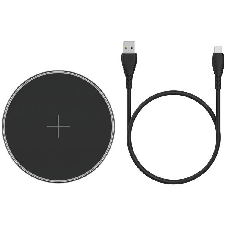 10W wireless charger in black, imported from the UK