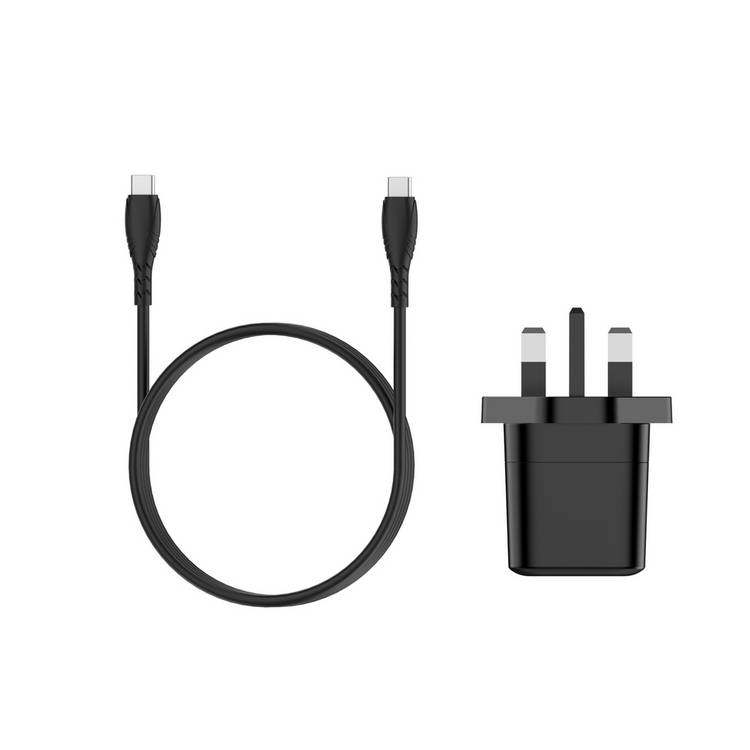 25W USB-C mains charger with cable, UK version