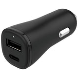 32W dual port USB-A USB-C car charger - British product