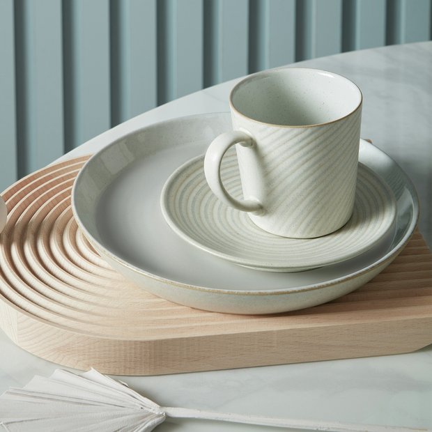Denby stoneware mugs cream set of 2 - British product