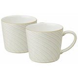 Denby stoneware mugs cream set of 2 - British product