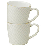 Denby stoneware mugs cream set of 2 - British product