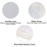 Panda memory foam bamboo mattress topper, imported from the UK