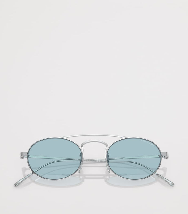 Giorgio Armani titanium oval sunglasses, UK version