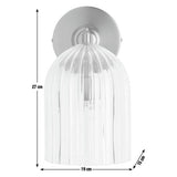 Habitat glass cloche wall light brushed brass - British product