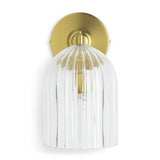 Habitat glass cloche wall light brushed brass - British product
