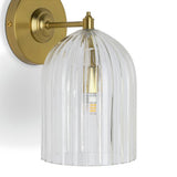 Habitat glass cloche wall light brushed brass - British product