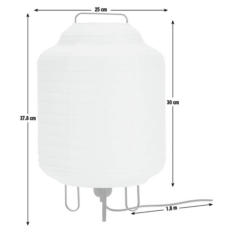 Habitat white paper shade table lamp 37cm, UK version