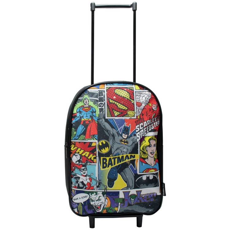 DC Comics Batman trolley bag with fixed wheels, imported from the UK