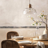 Habitat Vanern dimpled glass pendant light, imported from the UK