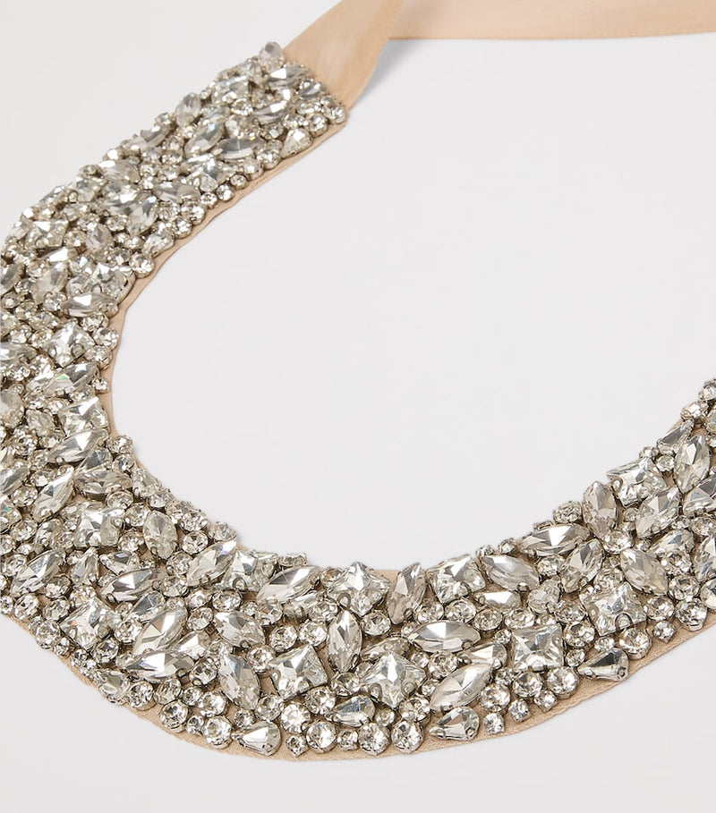 Marina Rinaldi embellished silk choker (British brand)