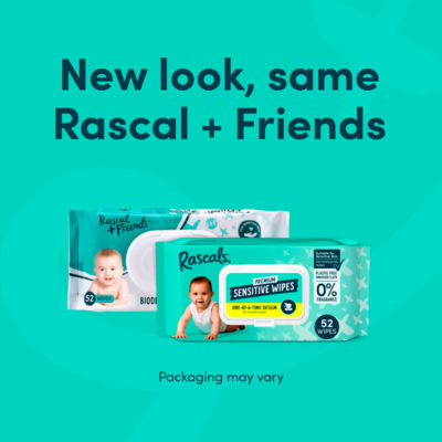 Rascals premium baby wipes sensitive 52 count, UK version