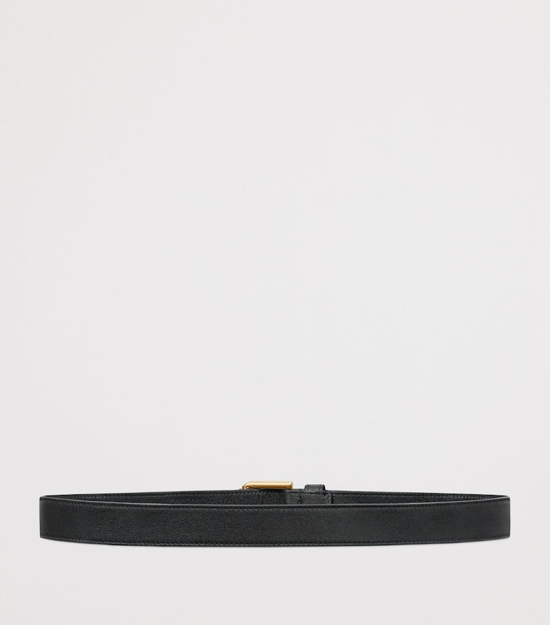 Givenchy Leather Voyou Belt with gold-tone hardware, UK version