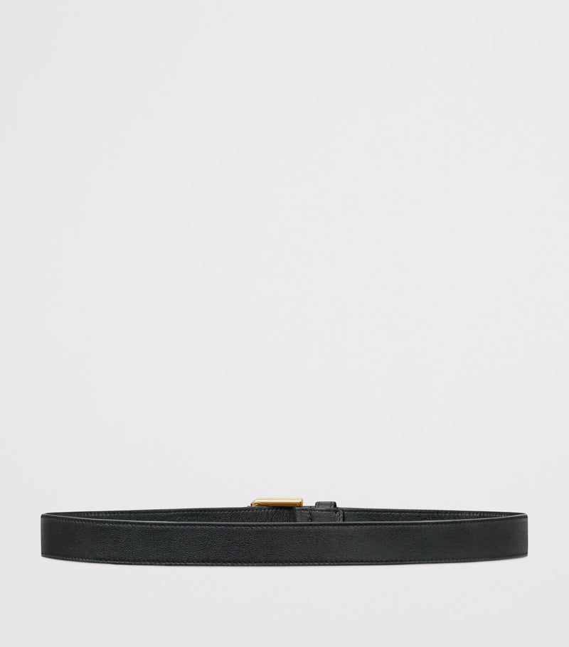Givenchy Leather Voyou Belt with gold-tone hardware, UK version