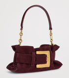 Balmain Anthem mini suede shoulder bag H10cm - British product