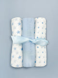 Babyblooms baby blue welcome hamper with Frankie Bear soft toy, UK version
