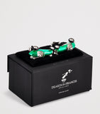 Deakin & Francis sterling silver racing car cufflinks, imported from the UK