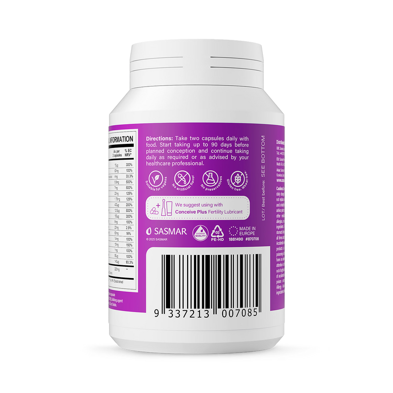 Conceive Plus women's fertility supplement 60 capsules, imported from the UK