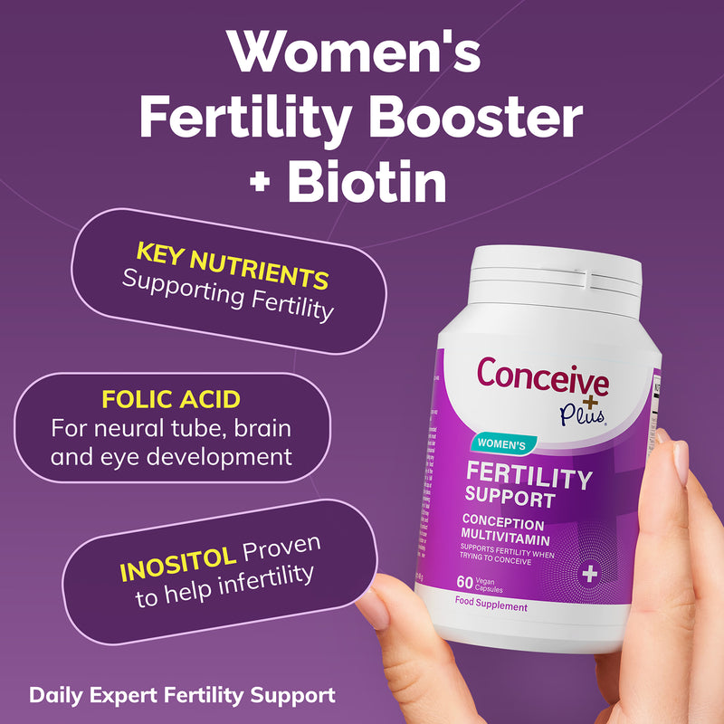 Conceive Plus women's fertility supplement 60 capsules, imported from the UK