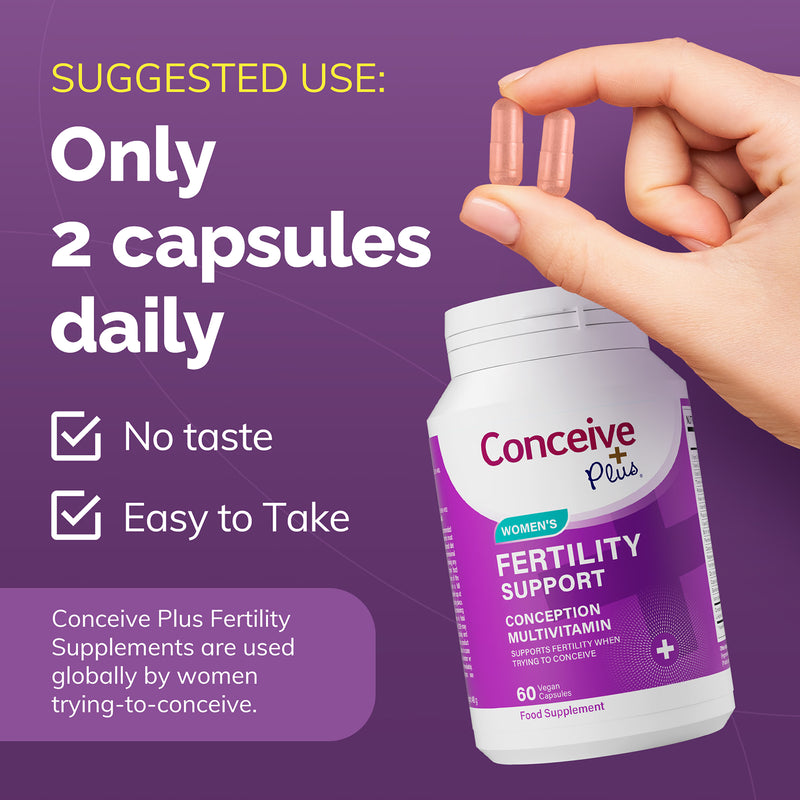 Conceive Plus women's fertility supplement 60 capsules, imported from the UK