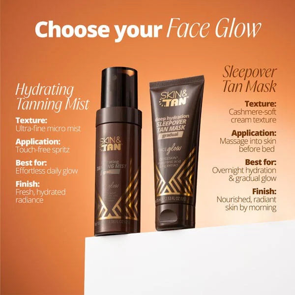 Skin & Tan Face Glow Deep Hydration Tan Mask 75ml (British brand)