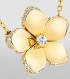 Graff Wild Flower yellow gold diamond pendant, imported from the UK