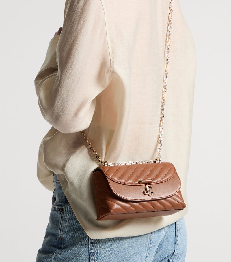 Jimmy Choo small cross-body bag in quilted biker leather, UK version