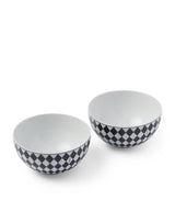 Harrods Prada Set of 2 Chequerboard Soup Bowls 15.5cm- Buy online at McGrocer