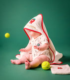 Christy Wimbledon Mini Strawberry Bundle towel and mitt, imported from the UK