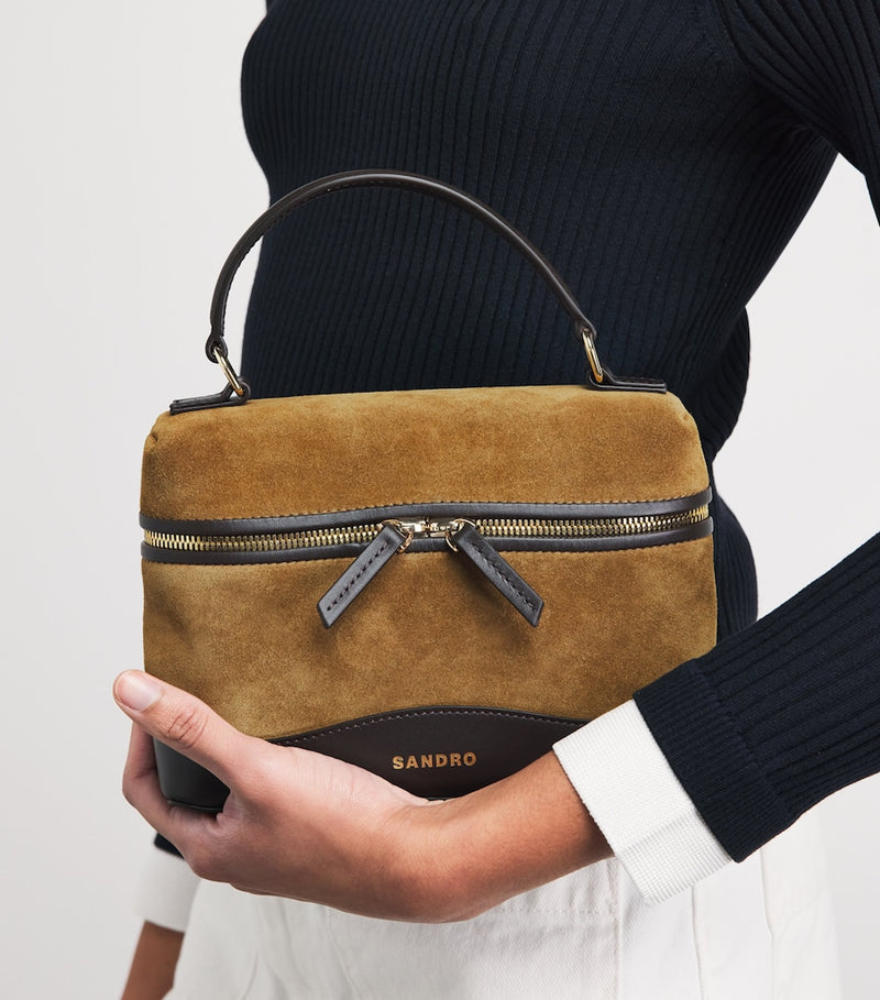 Sandro Paris Tangolino suede vanity bag small - British product