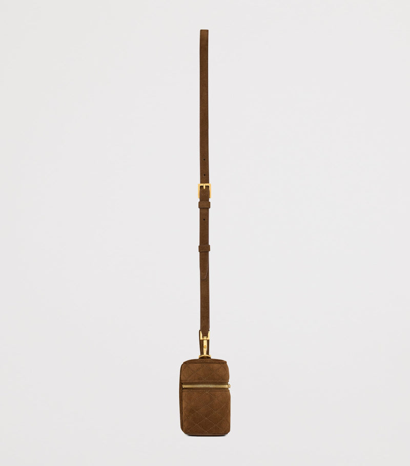 Saint Laurent suede vanity bag, imported from the UK
