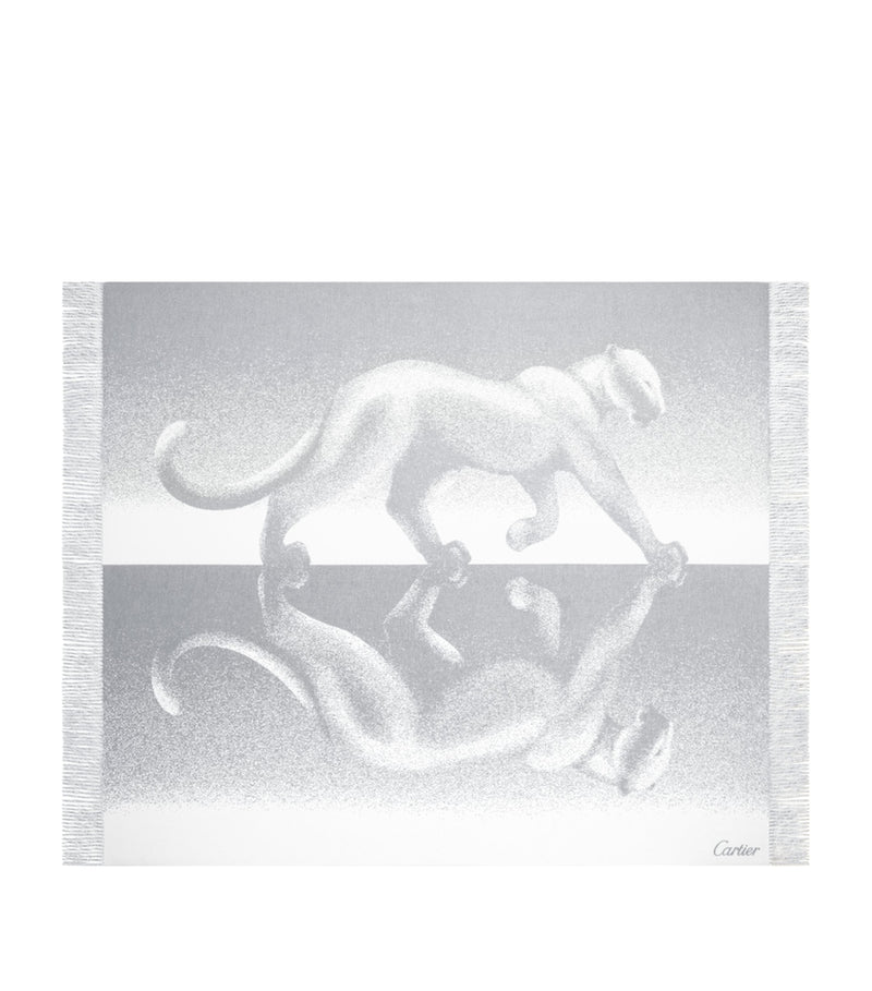 Cartier cashmere throw with Panthère de Cartier print 190cm x 140cm - British product