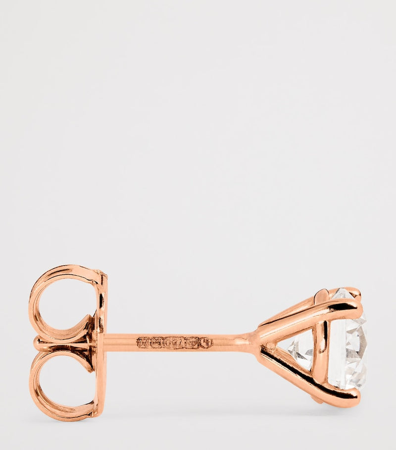 Harrods rose gold diamond stud earrings, UK version