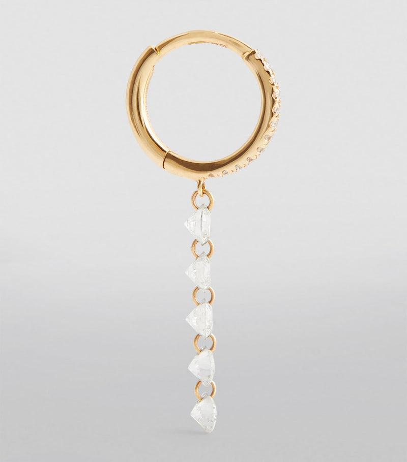 Persée yellow gold diamond single earring, UK version