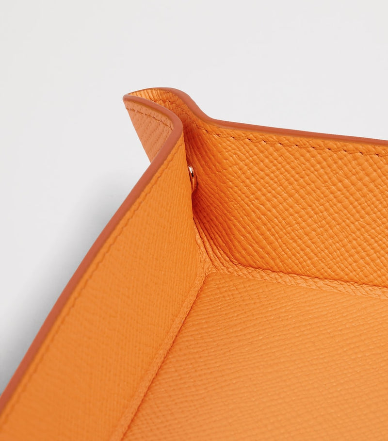Smythson Large Panama Rectangular Leather Trinket Tray (British brand)