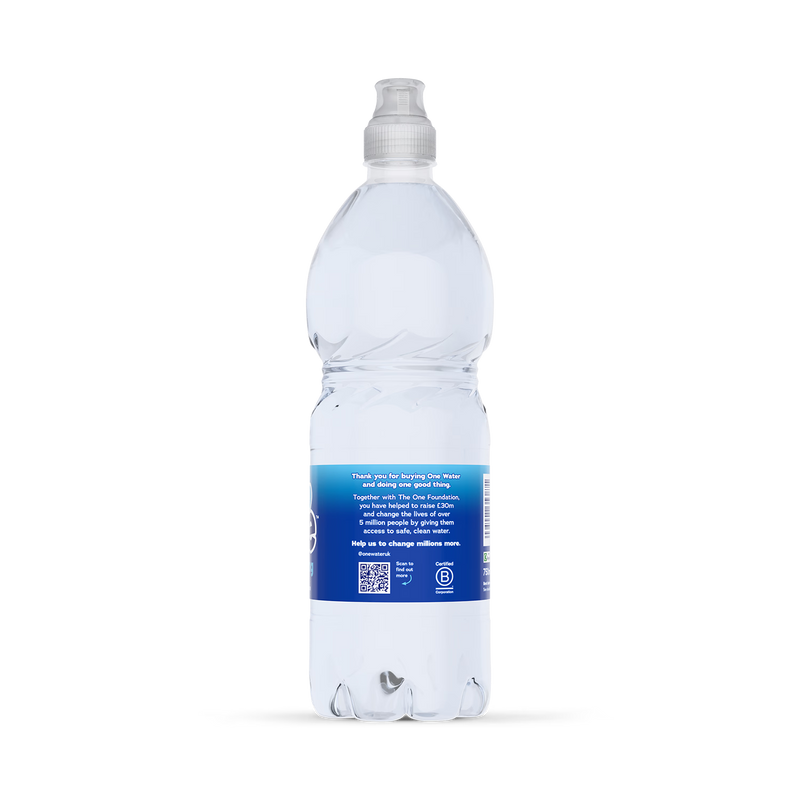 One Water still spring water 750ml sports cap (British brand)