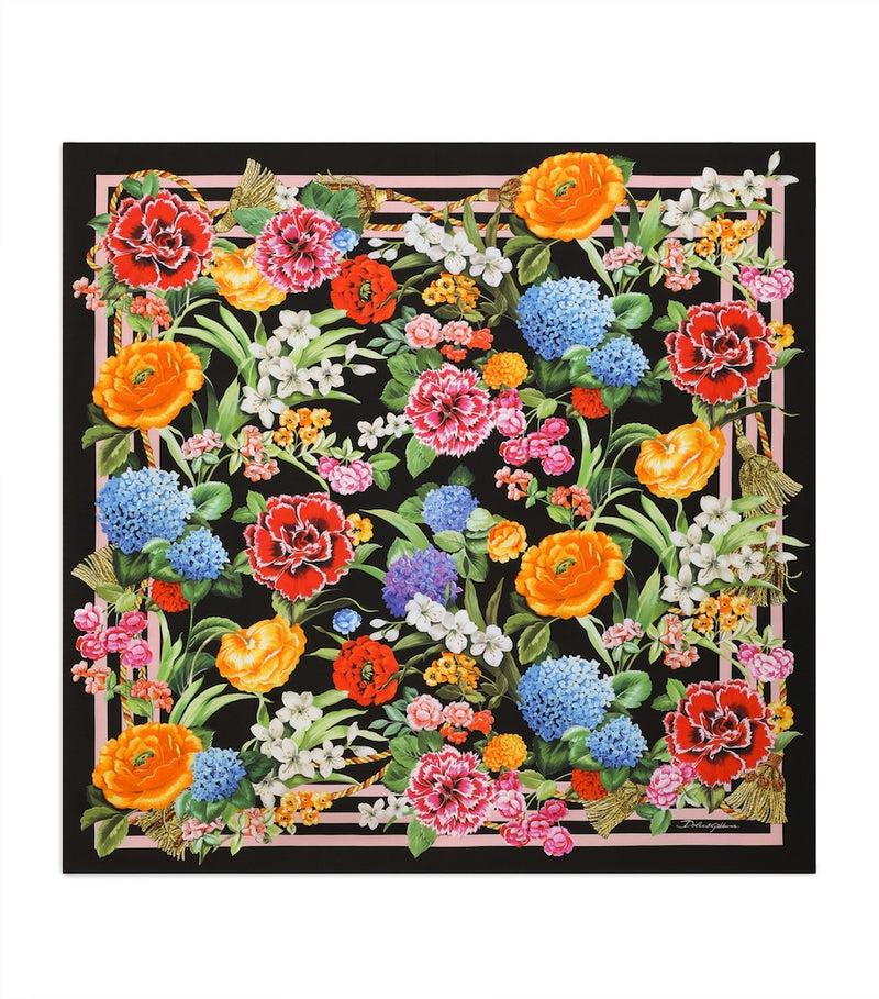 Dolce&Gabbana silk floral scarf 90cm (British brand)