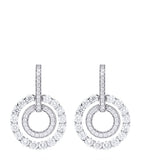 Boodles white gold diamond double-hoop earrings, imported from the UK