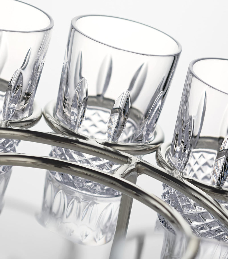 Waterford Crystal Mastercraft vodka set, 12 shot glasses and chiller (British brand)