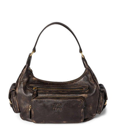 Harrods Miu Miu Nappa Leather Pocket Top-Handle Bag- Buy online at McGrocer