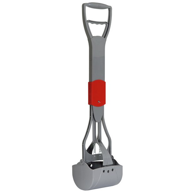 Dog waste scoop with spring action for easy pickup, UK version