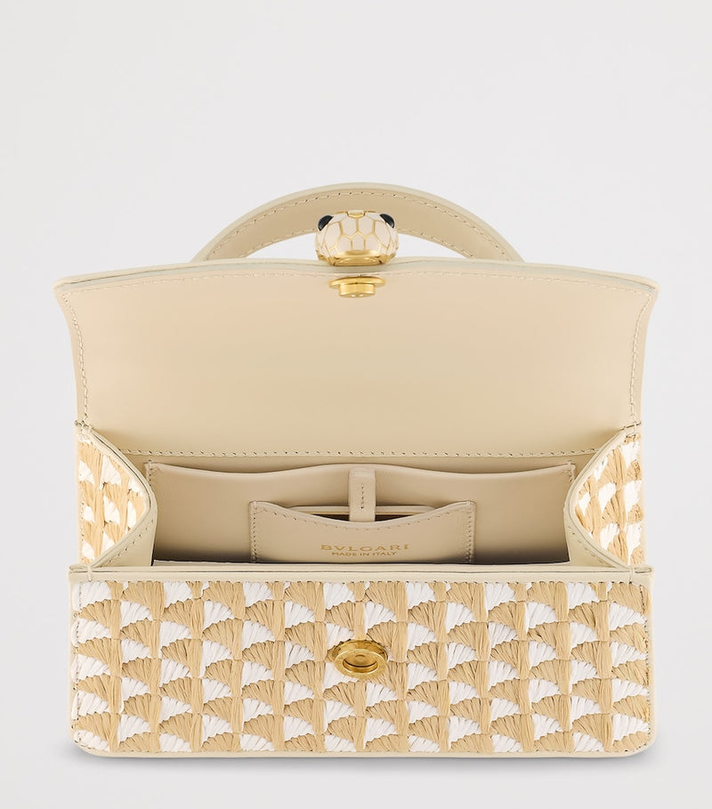 Bvlgari Serpenti Forever mini raffia handbag - British product