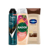 Radox Men's Gym Bundle Shower Gel Deodorant 225ml+250ml, imported from the UK