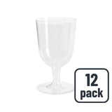 Transparent Plastic 150ml Wine Glasses 12 per pack GOODS M&S