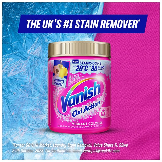 Vanish Oxi Action Fabric Stain Remover Powder Colours 1.9kg GOODS M&S