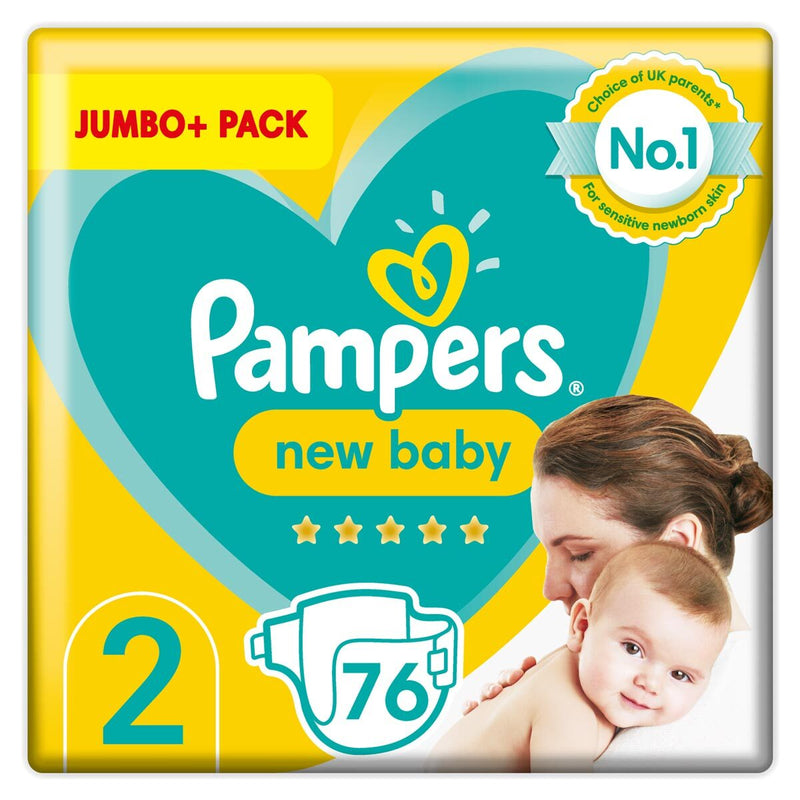 Pampers newborn nappies New Baby Size 2 120 pack, imported from the UK